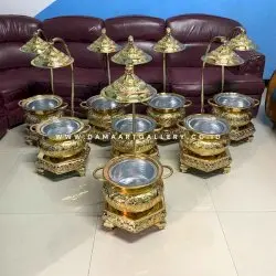 Chafingdish kuningan motif lung
